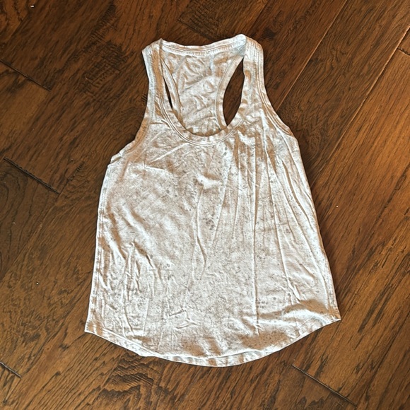 Love Tank Top Cirrus Wash White Opal Raw Linen Rover - Picture 2 of 3